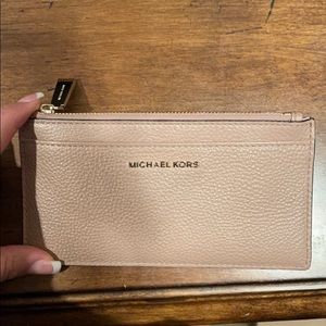 MK wallet with card slots and zipper